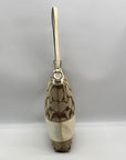 Coach Beige Signature C Monogram Canvas Stripe Shoulder Bag F13674