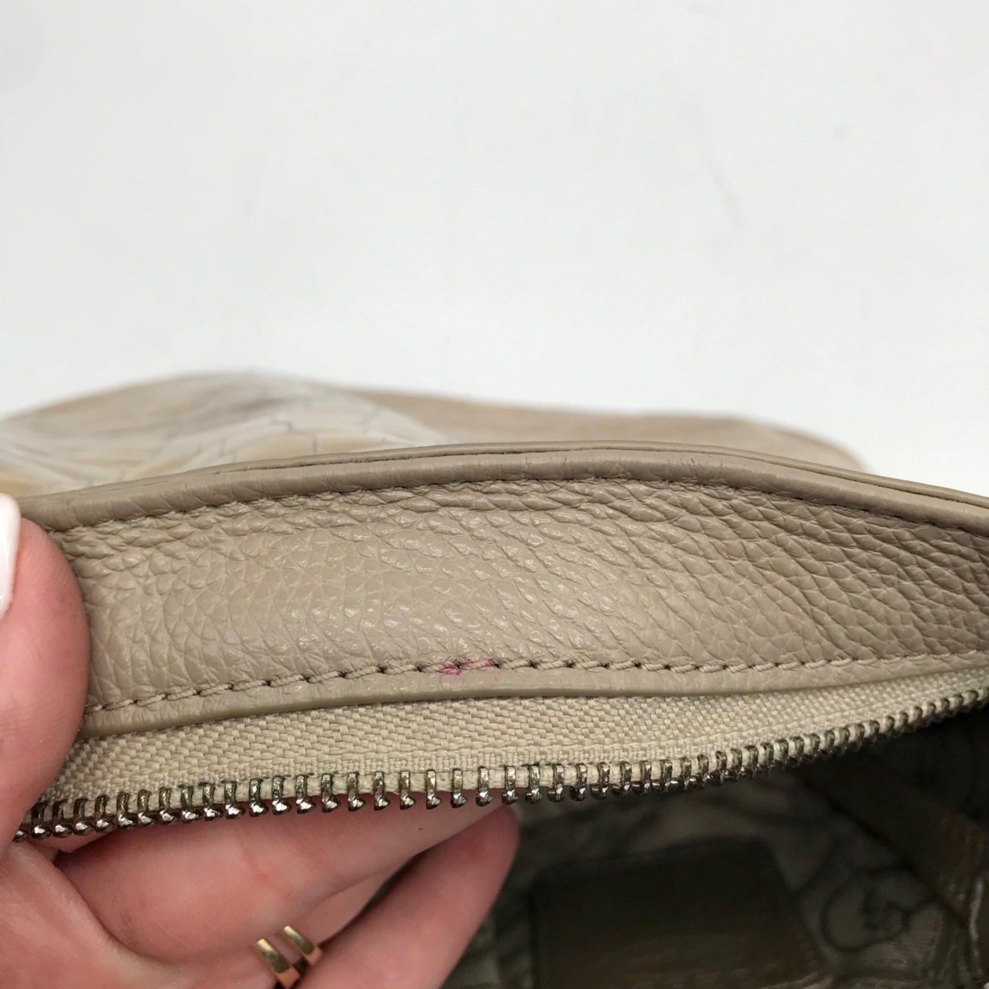 Brighton Neutral Patent Croc Embossed Leather Cher Shoulder Bag And Wallet