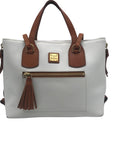 Dooney & Bourke White Leather Morgan Satchel Bag