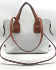 Dooney & Bourke White Leather Morgan Satchel Bag