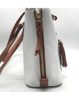 Dooney & Bourke White Leather Morgan Satchel Bag