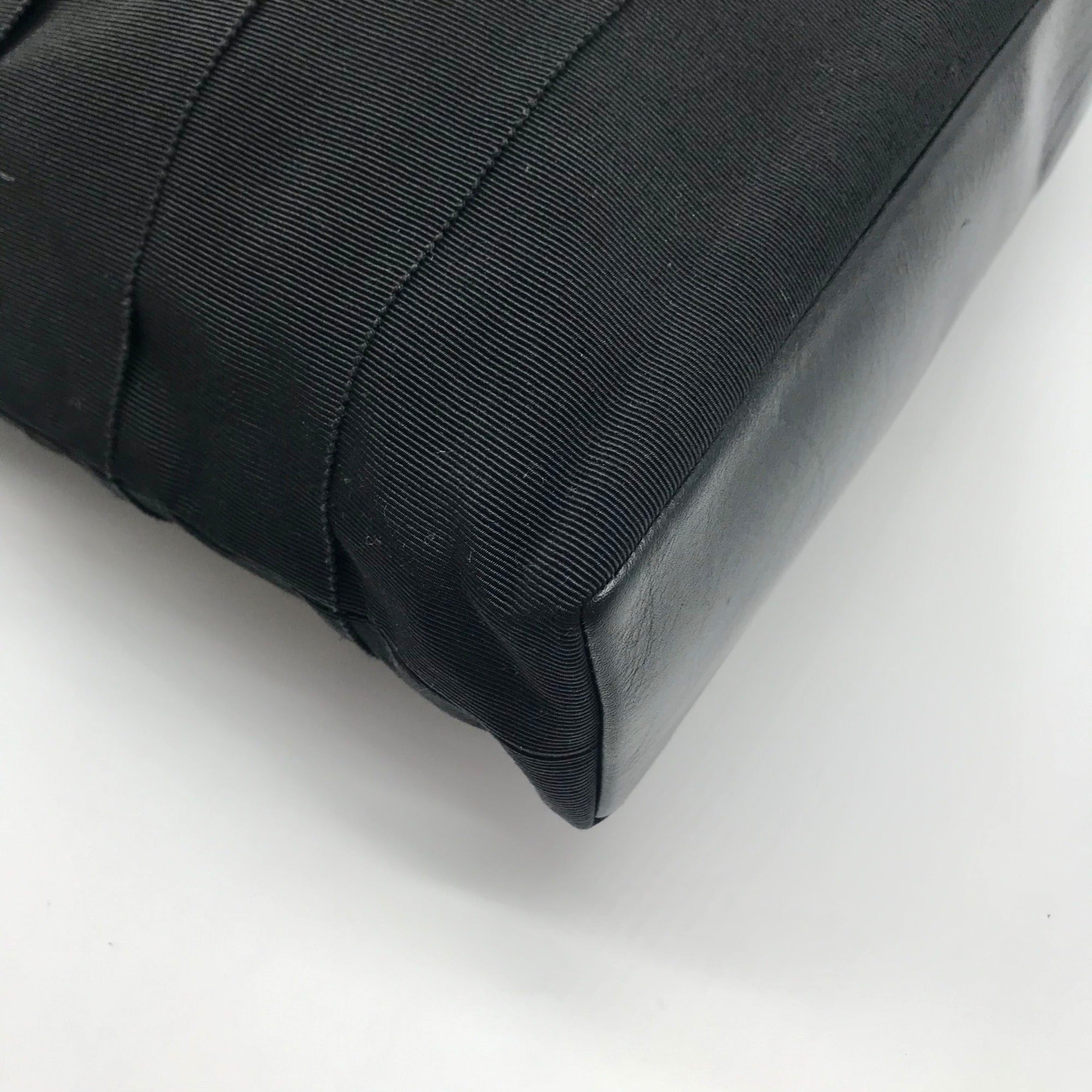 Salvatore Ferragamo Black Tiered Grosgrain Ribbon Tote Bag