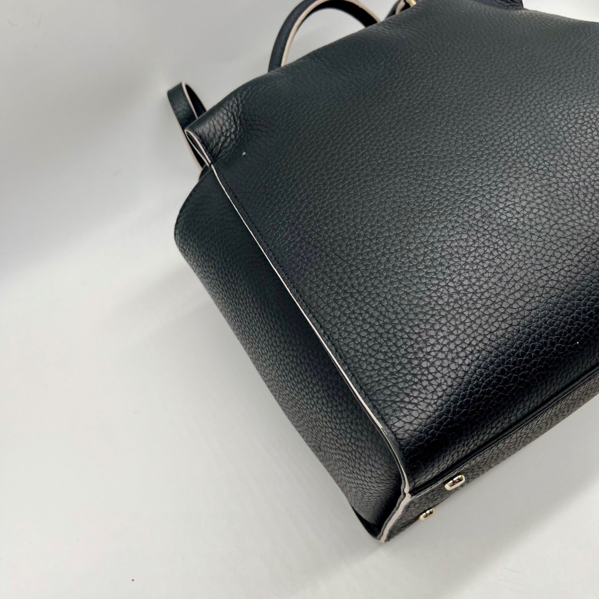 Kate Spade Black Pebbled Leather Satchel Bag