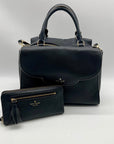 Kate Spade Black Pebbled Leather Satchel Bag