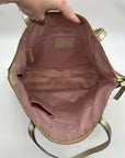 Coach Leather Snakeskin Emboss Beige Large Tote - F19696