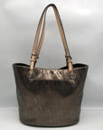 Michael Kors Bronze Metallic Patent Leather Jet Set East West Shoulder Bag