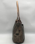 Michael Kors Bronze Metallic Patent Leather Jet Set East West Shoulder Bag