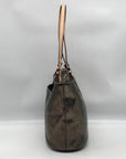 Michael Kors Bronze Metallic Patent Leather Jet Set East West Shoulder Bag