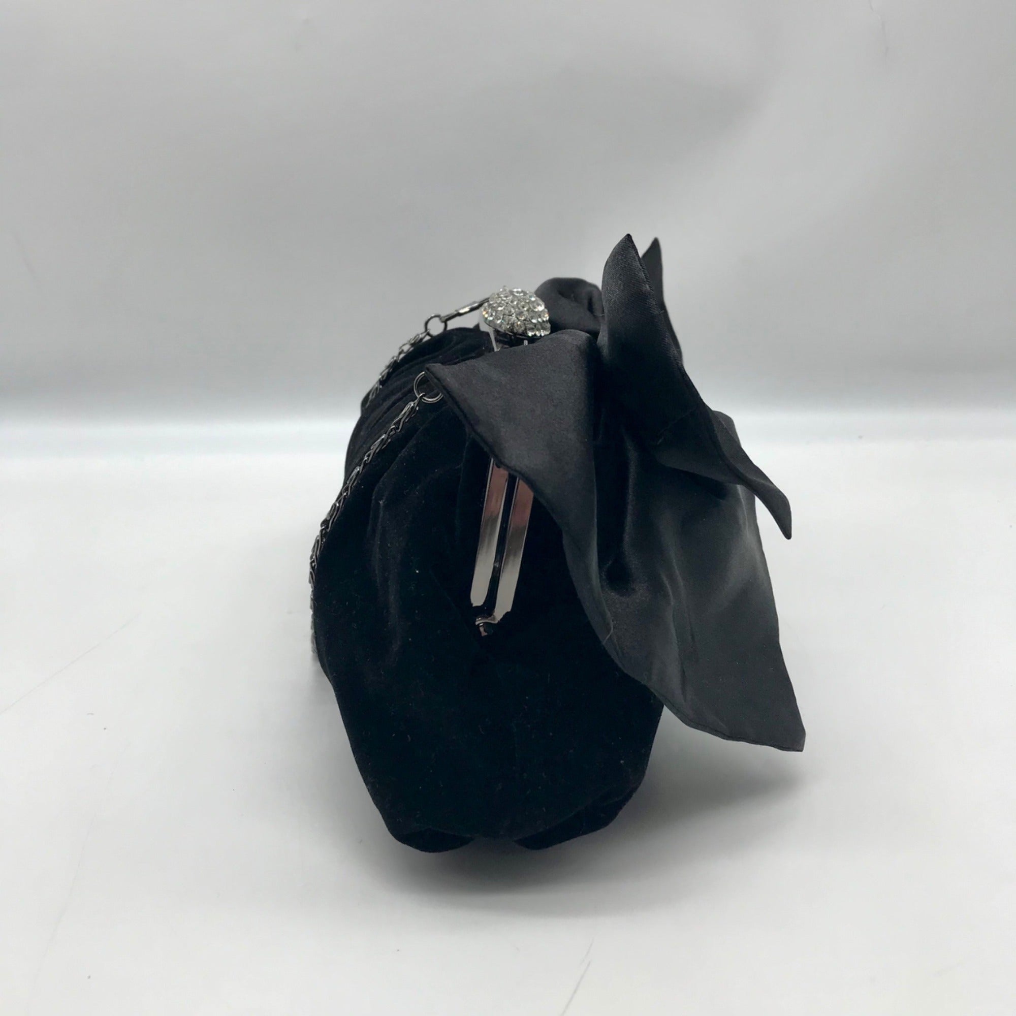 Neiman Marcus Black Velvet Bow Clutch