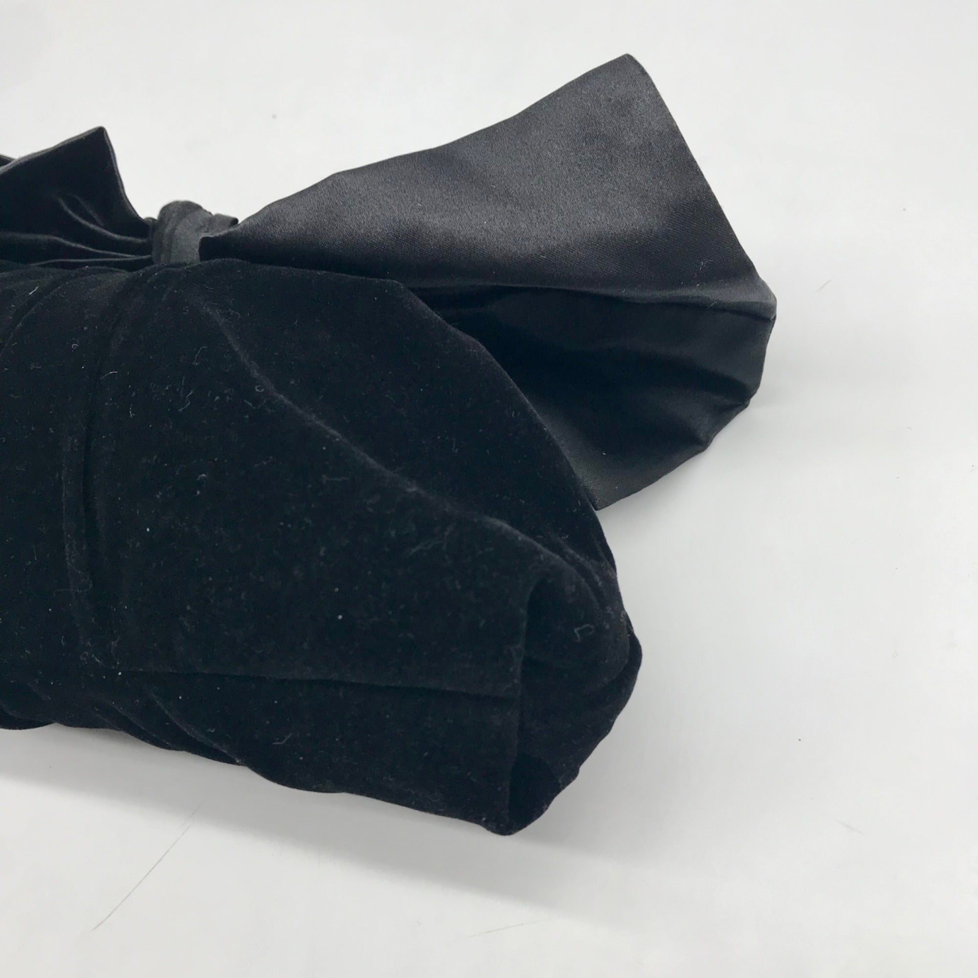 Neiman Marcus Black Velvet Bow Clutch