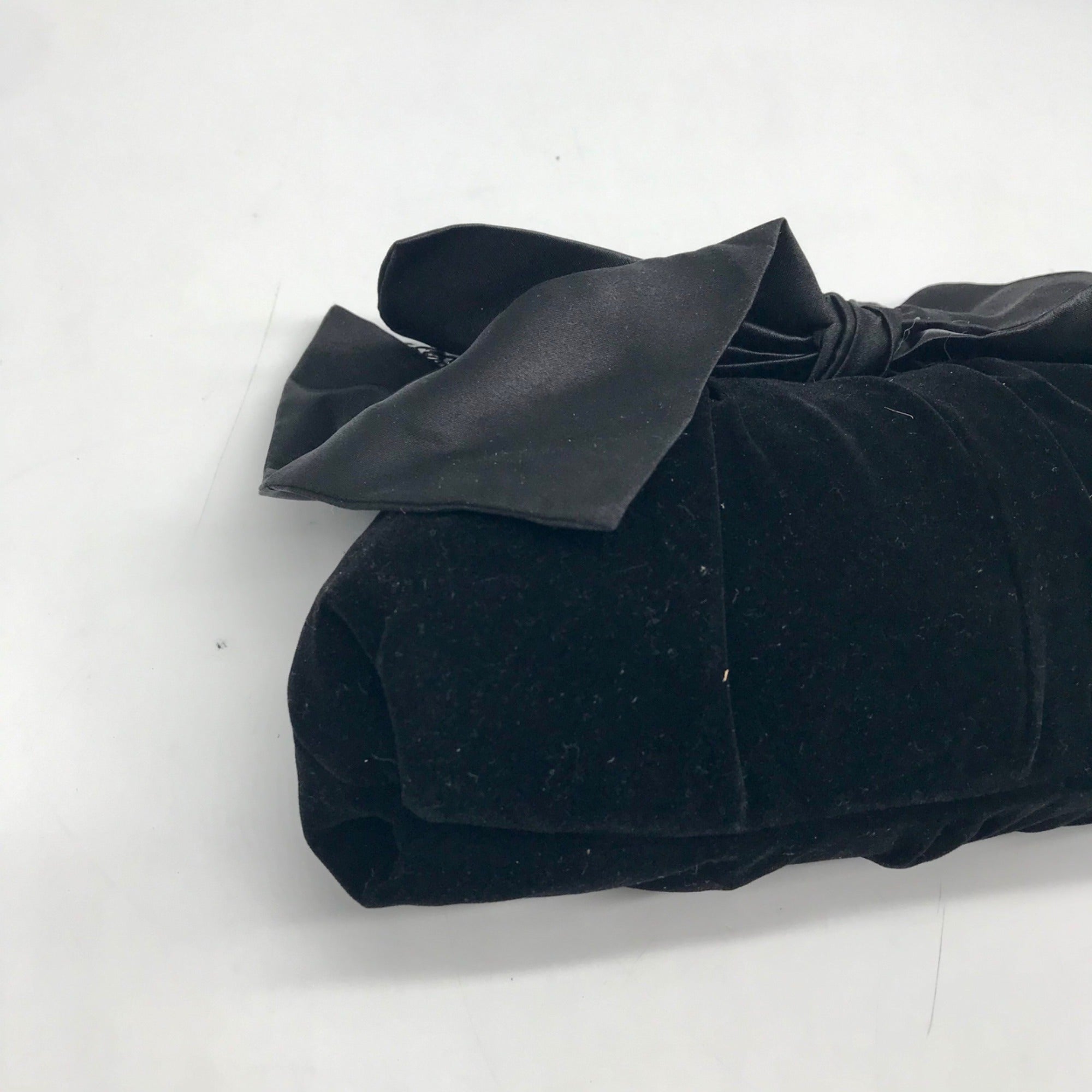 Neiman Marcus Black Velvet Bow Clutch