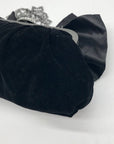 Neiman Marcus Black Velvet Bow Clutch