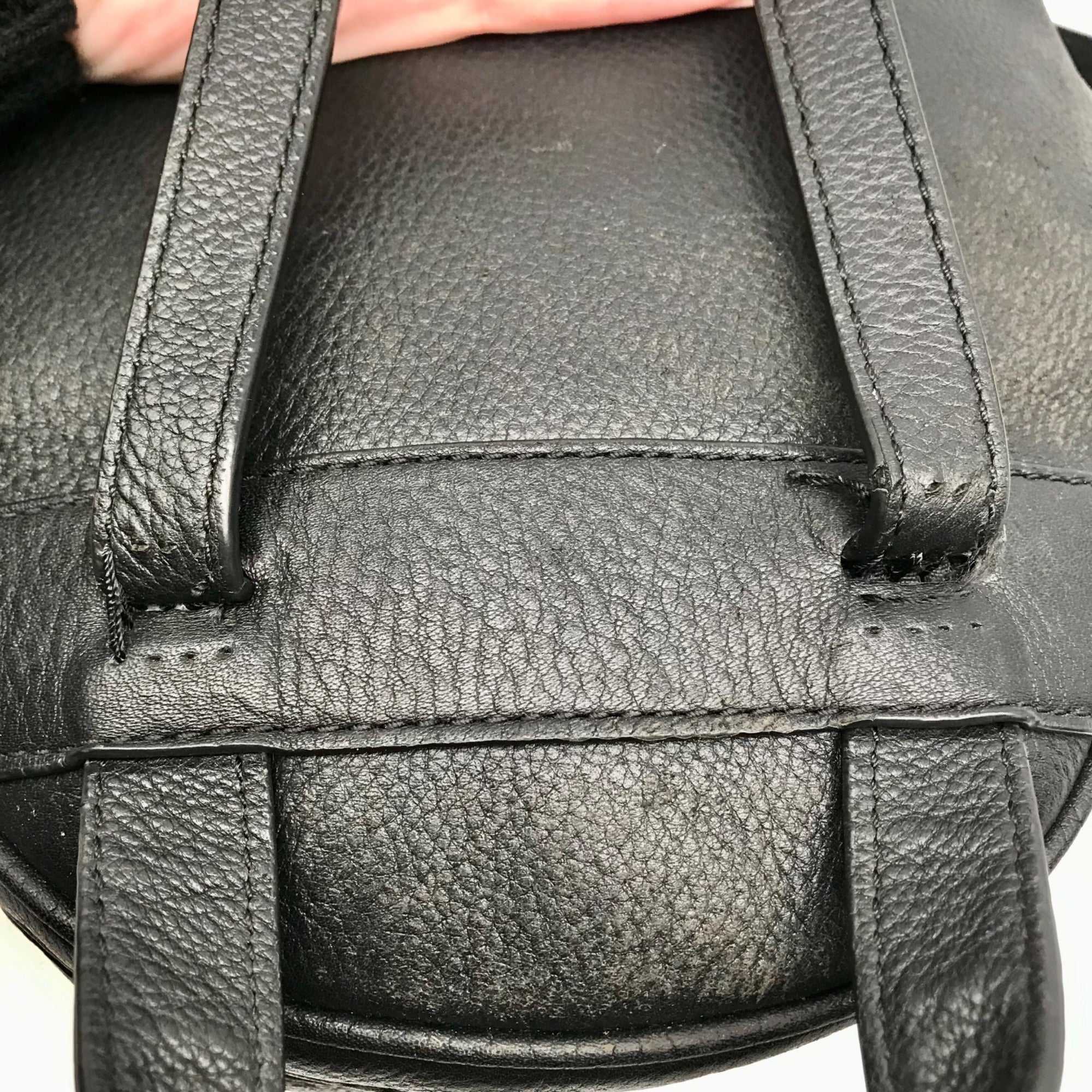 Michael Kors Black Leather Rhea Zip Backpack