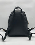 Michael Kors Black Leather Rhea Zip Backpack