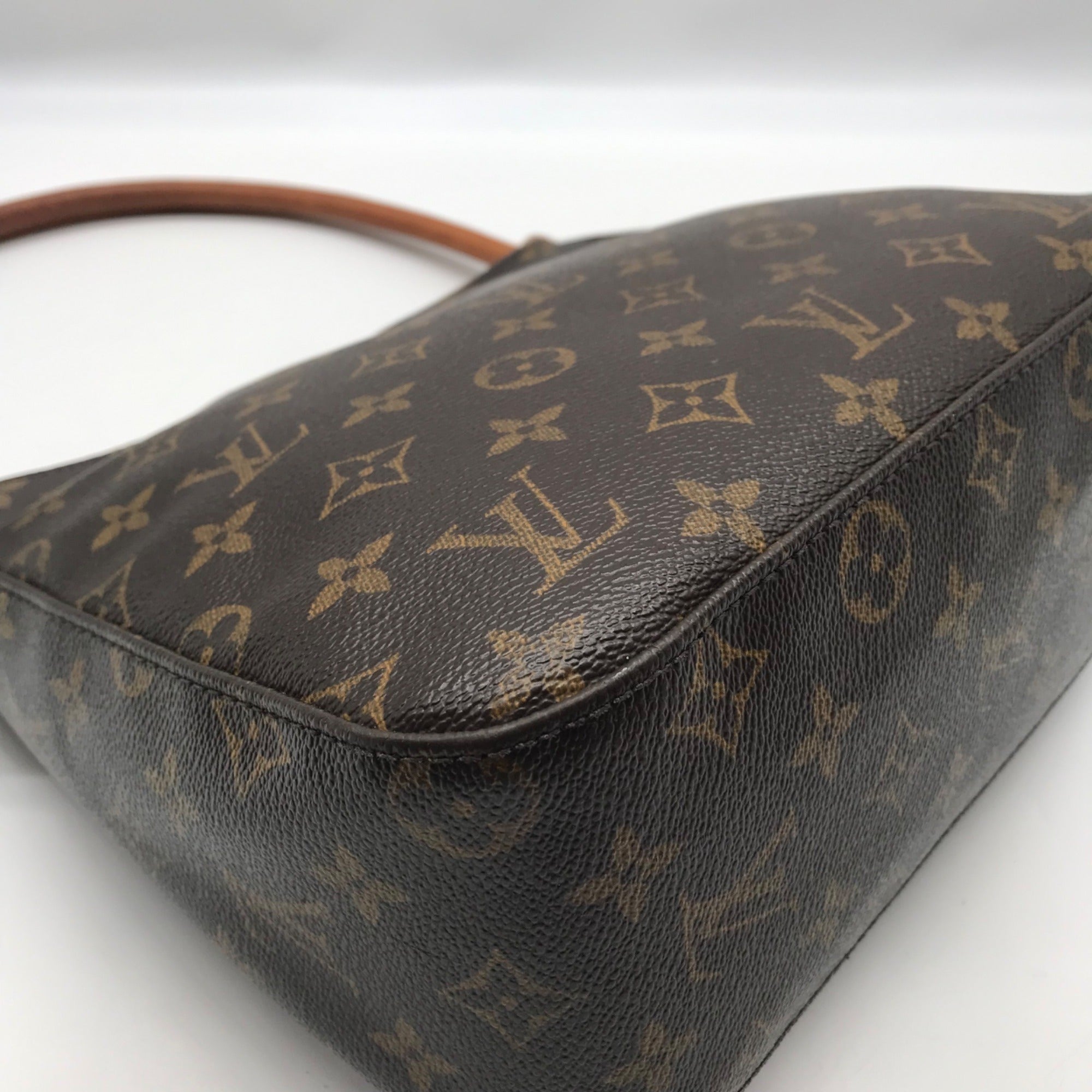 Louis Vuitton Dark Brown Monogram Canvas Looping MM Shoulder Bag