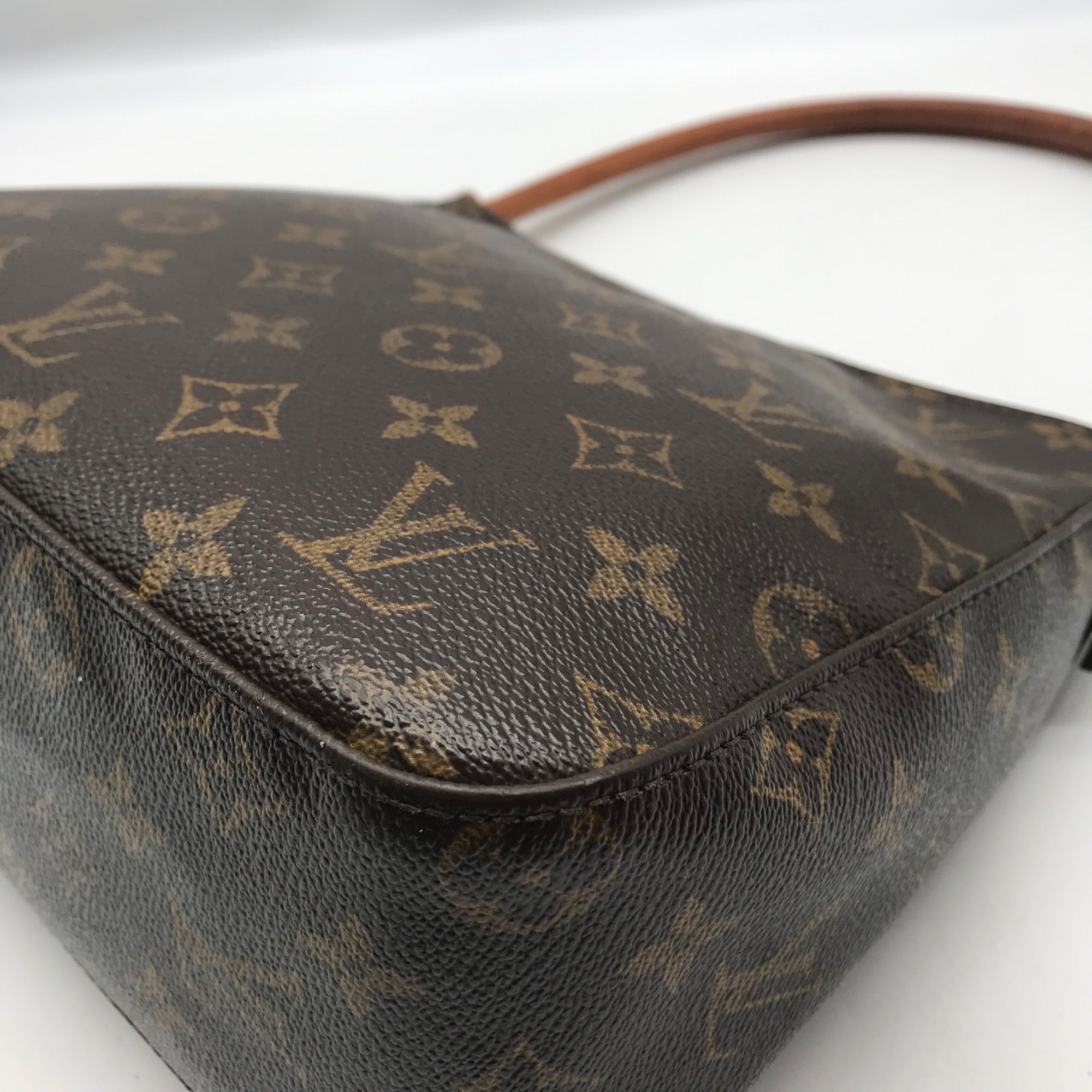 Louis Vuitton Dark Brown Monogram Canvas Looping MM Shoulder Bag
