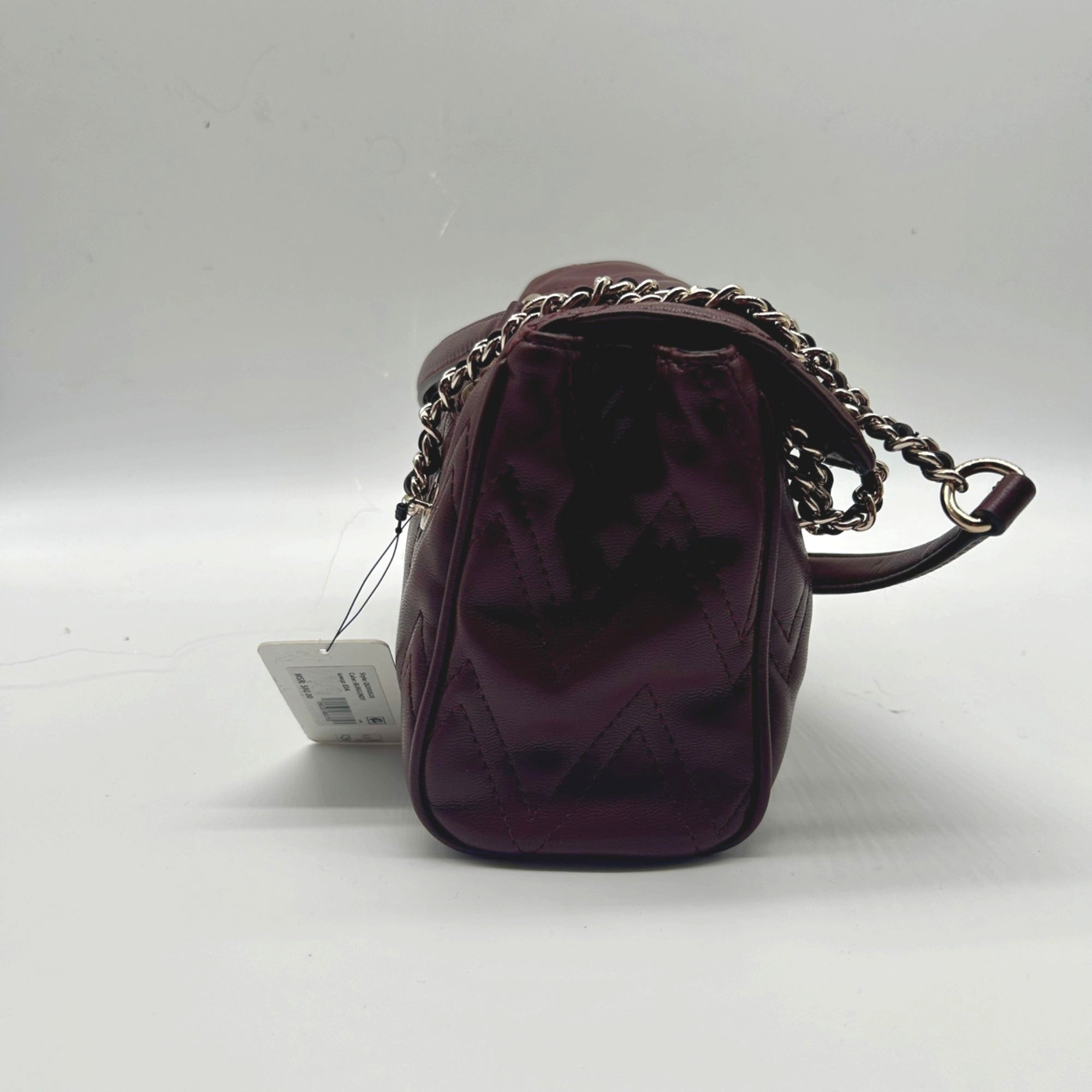 Guess Red Edna Chevron Stitch Shoulder Bag