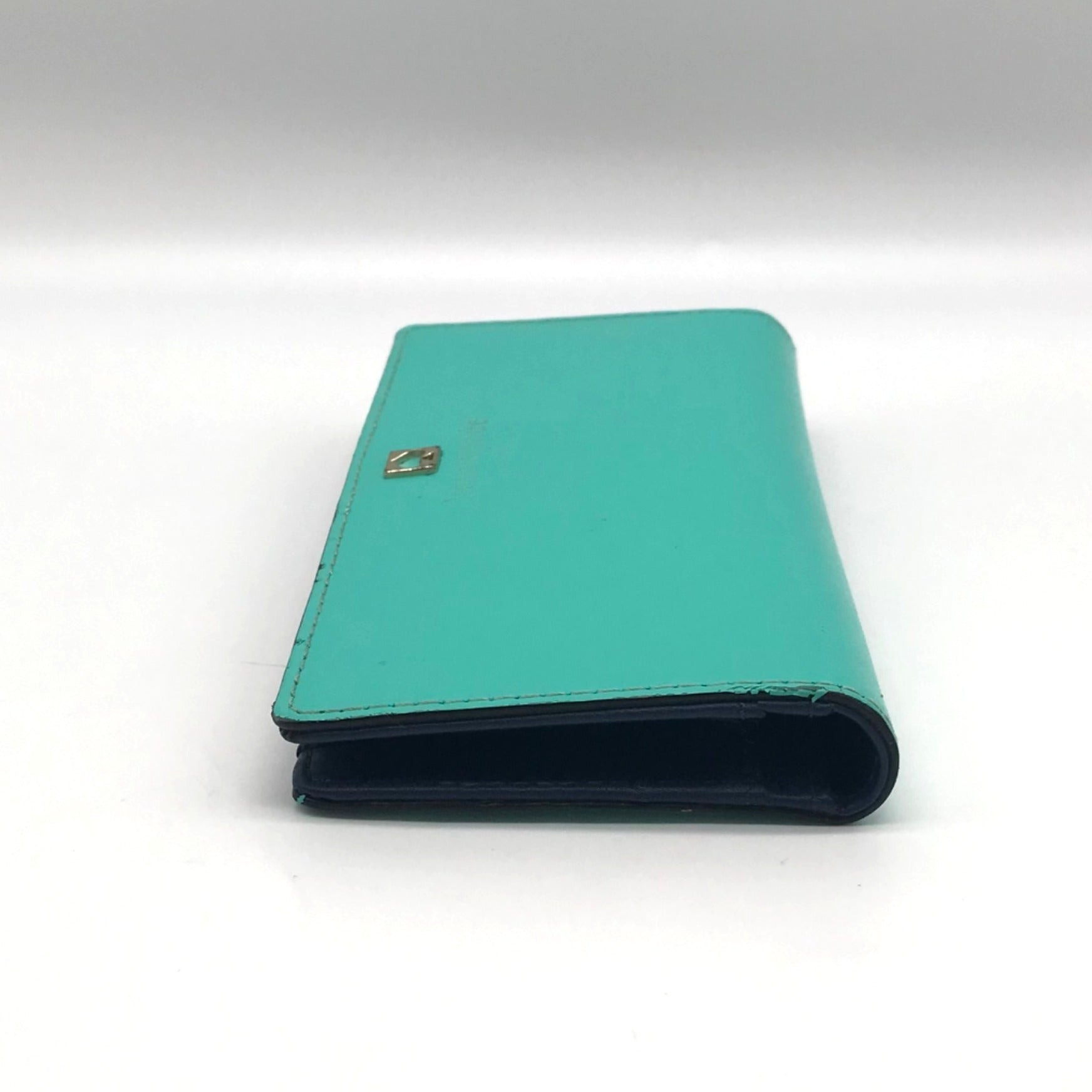 Kate Spade Teal Leather Charlotte Terrace Stacy Slim Wallet