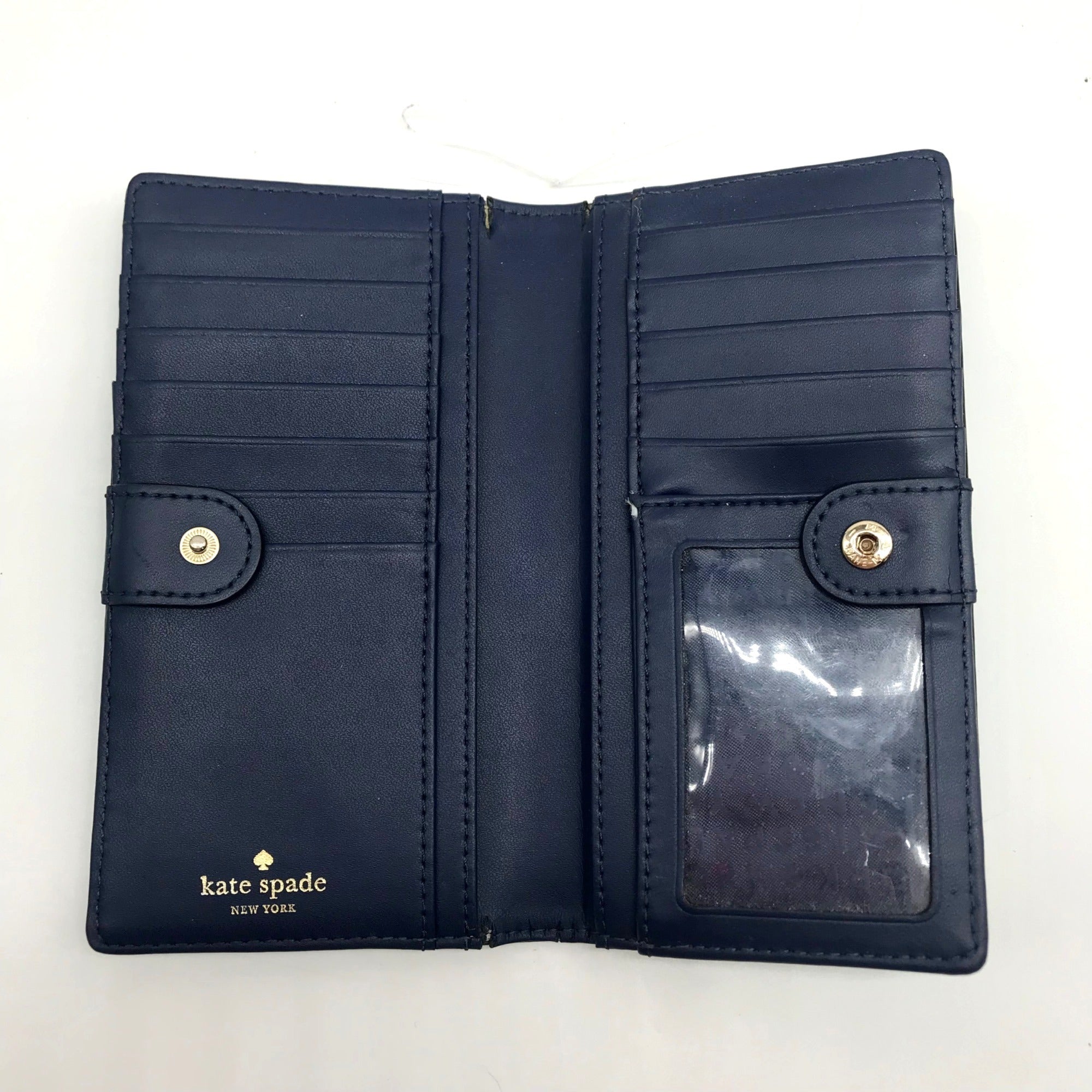 Kate Spade Teal Leather Charlotte Terrace Stacy Slim Wallet