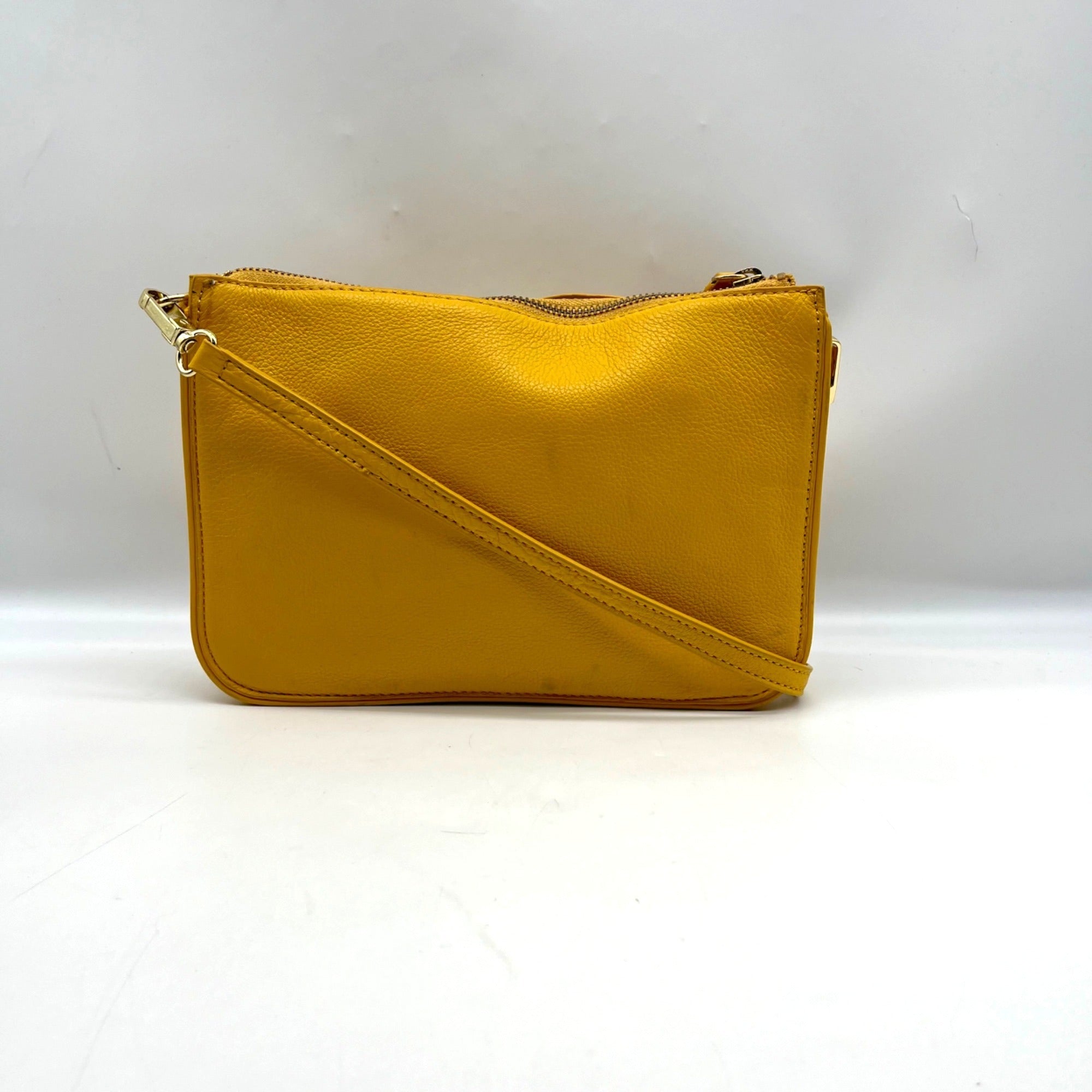 Talbots Yellow Leather Crossbody Bag