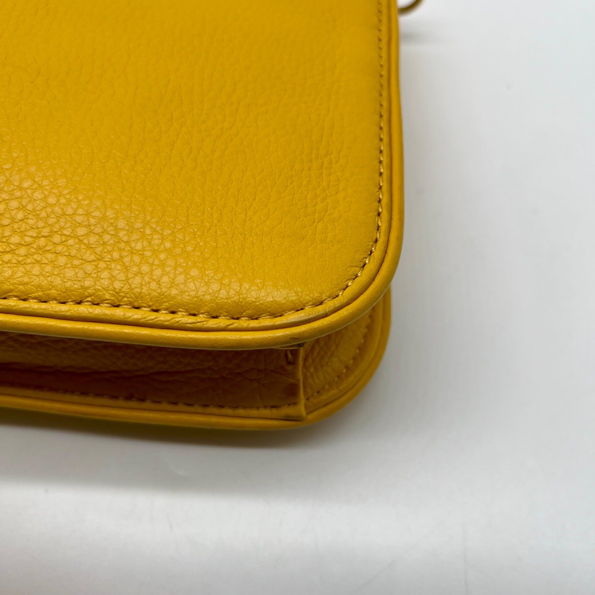 Talbots Yellow Leather Crossbody Bag