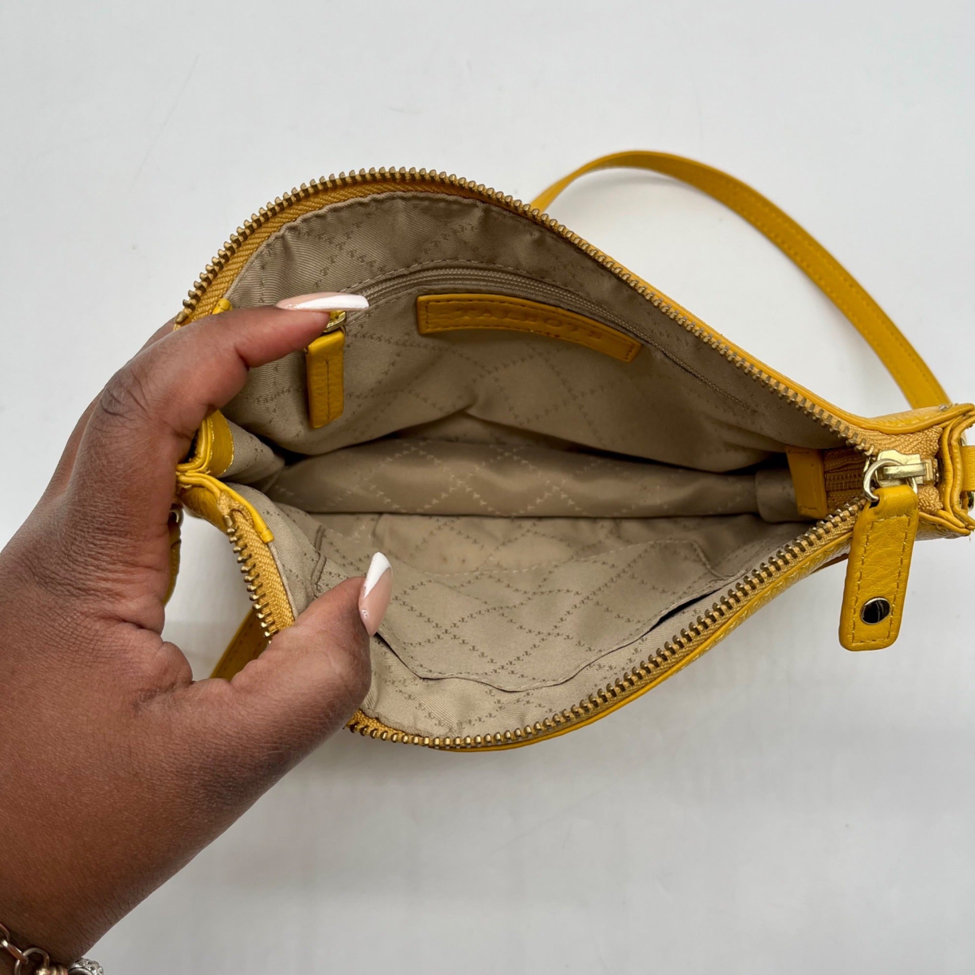 Talbots Yellow Leather Crossbody Bag