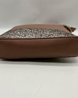Kate Spade Brown Leather Flash Glitter Crossbody Bag