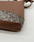 Kate Spade Brown Leather Flash Glitter Crossbody Bag