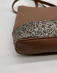 Kate Spade Brown Leather Flash Glitter Crossbody Bag