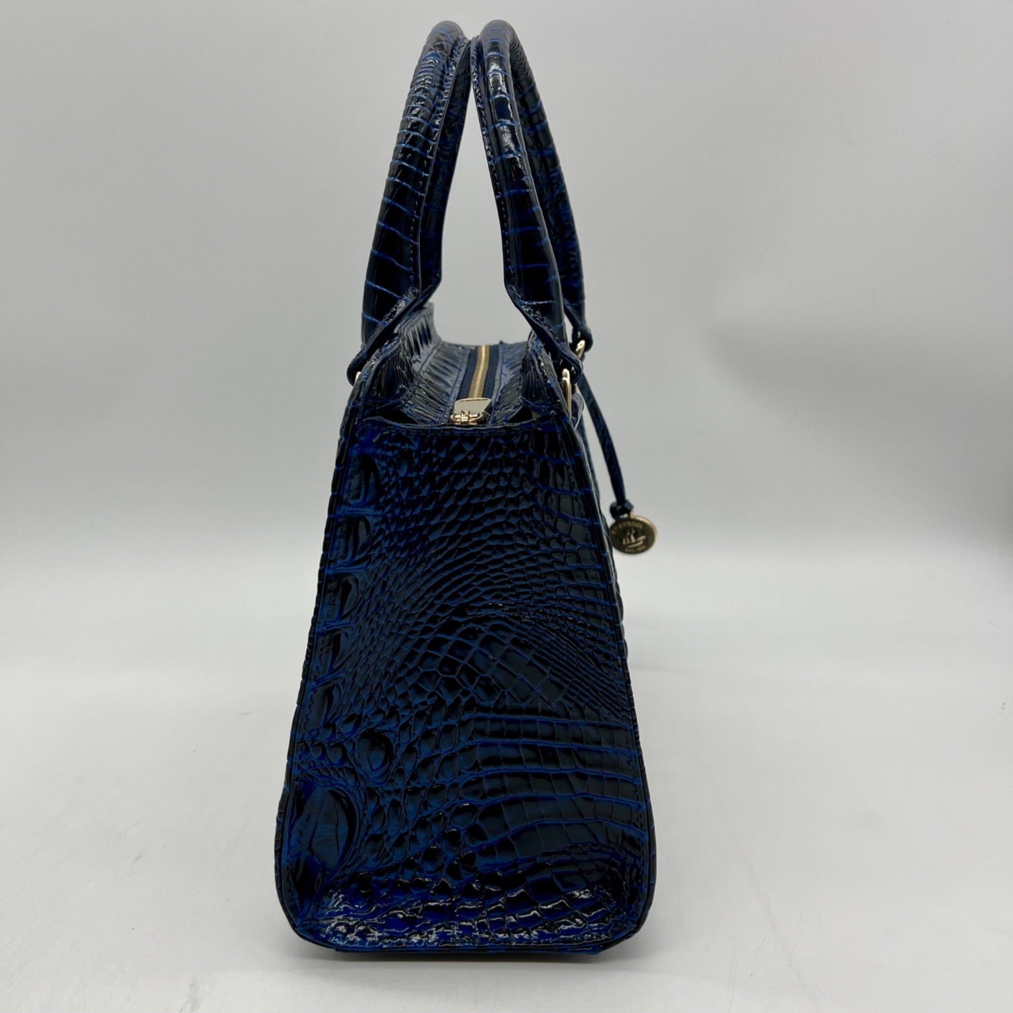 Brahmin Blue Leather Caim Melbourn Satchel bag