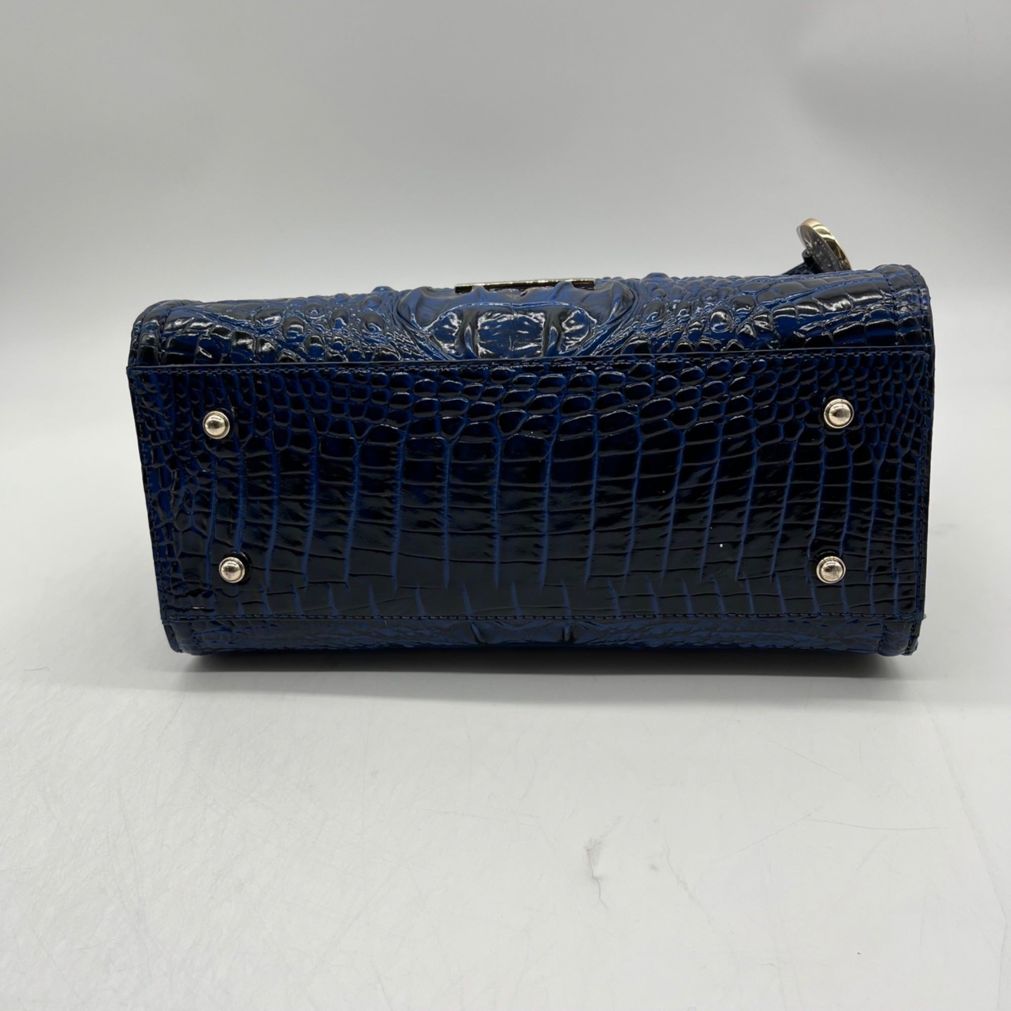 Brahmin Blue Leather Caim Melbourn Satchel bag