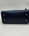 Brahmin Blue Leather Caim Melbourn Satchel bag
