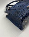 Brahmin Blue Leather Caim Melbourn Satchel bag