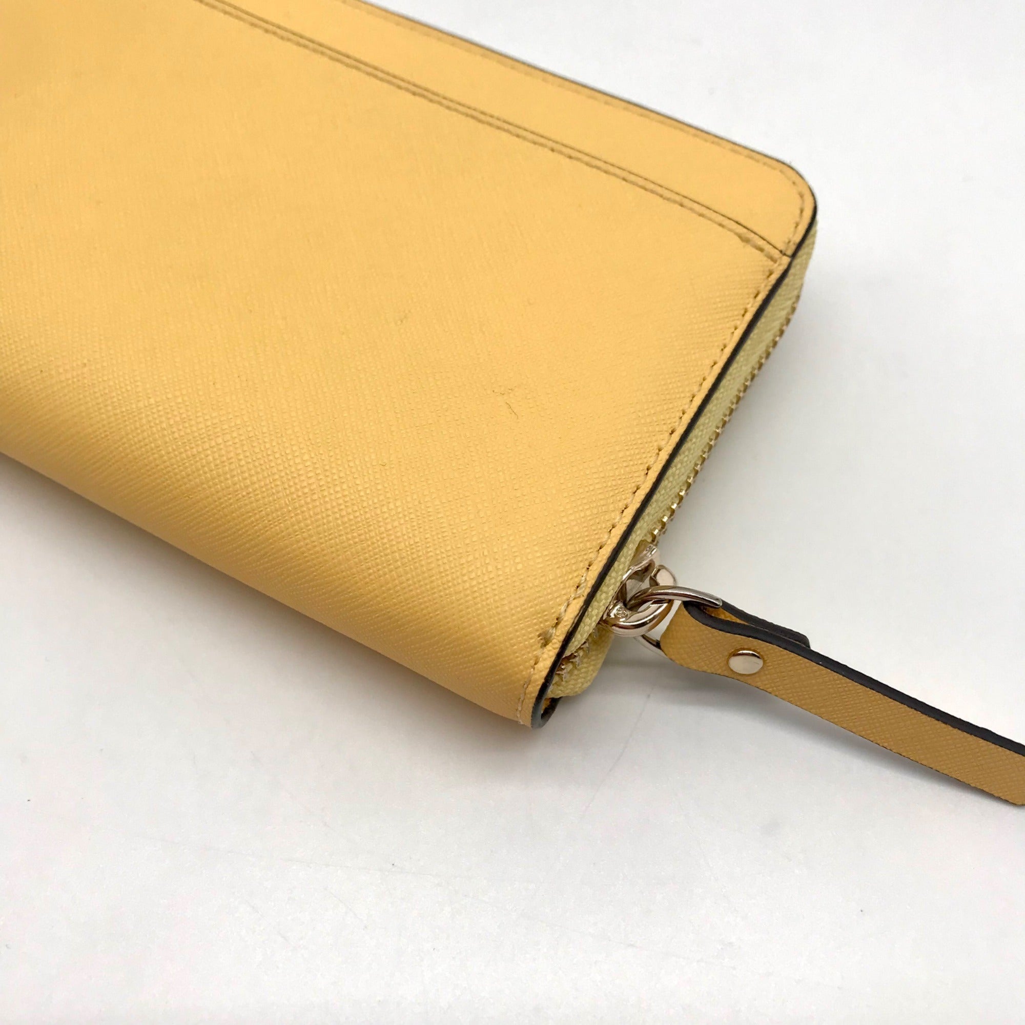 Kate Spade Yellow Saffiano Leather Marlee Continental Wallet