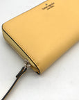 Kate Spade Yellow Saffiano Leather Marlee Continental Wallet