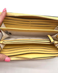 Kate Spade Yellow Saffiano Leather Marlee Continental Wallet
