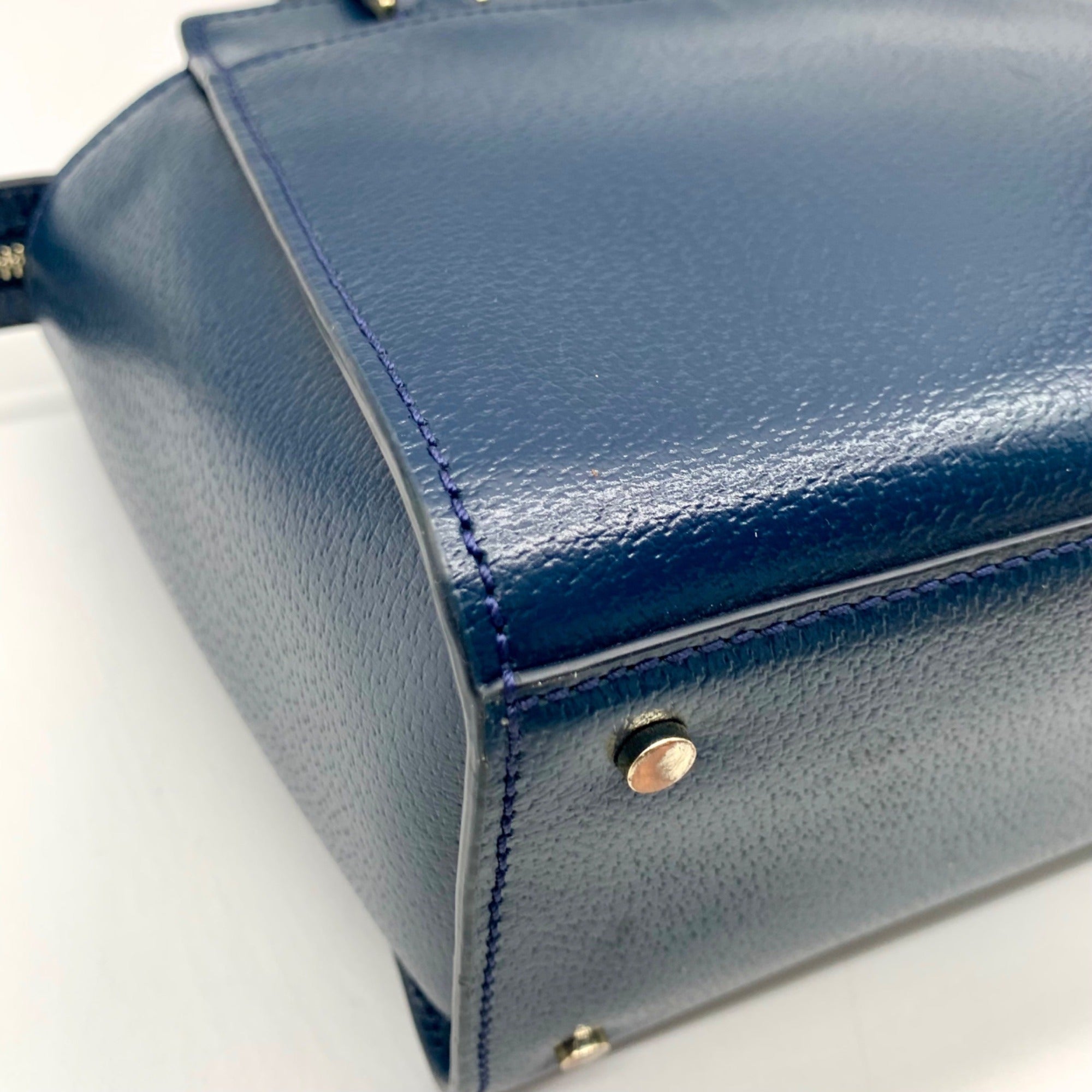 Kate Spade Navy Leather Jeanne Small Satchel