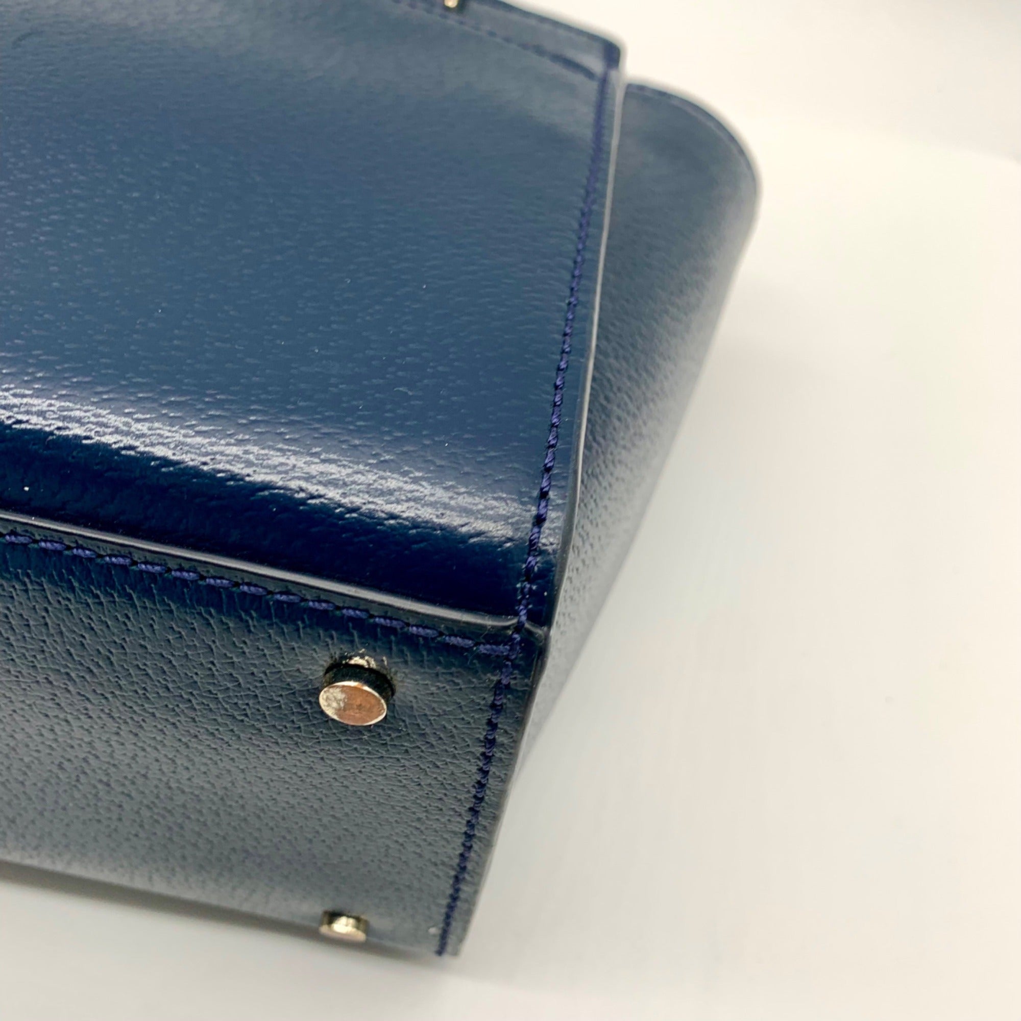 Kate Spade Navy Leather Jeanne Small Satchel