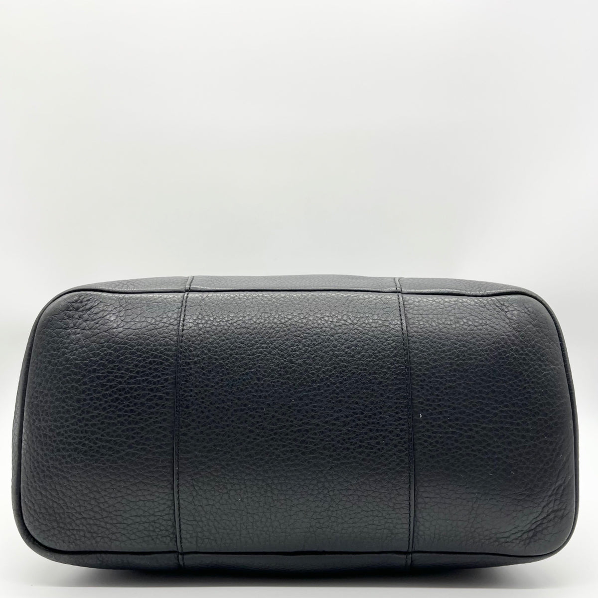 Tory Burch Black Pebbled Leather Carter Chain Tote Bag