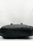 Pulicati Black Pebbled Leather Convertible Satchel Bag