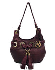 Michael Kors Astor Purple Leather Hobo Shoulder Bag