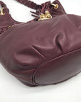 Michael Kors Astor Purple Leather Hobo Shoulder Bag