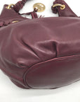 Michael Kors Astor Purple Leather Hobo Shoulder Bag