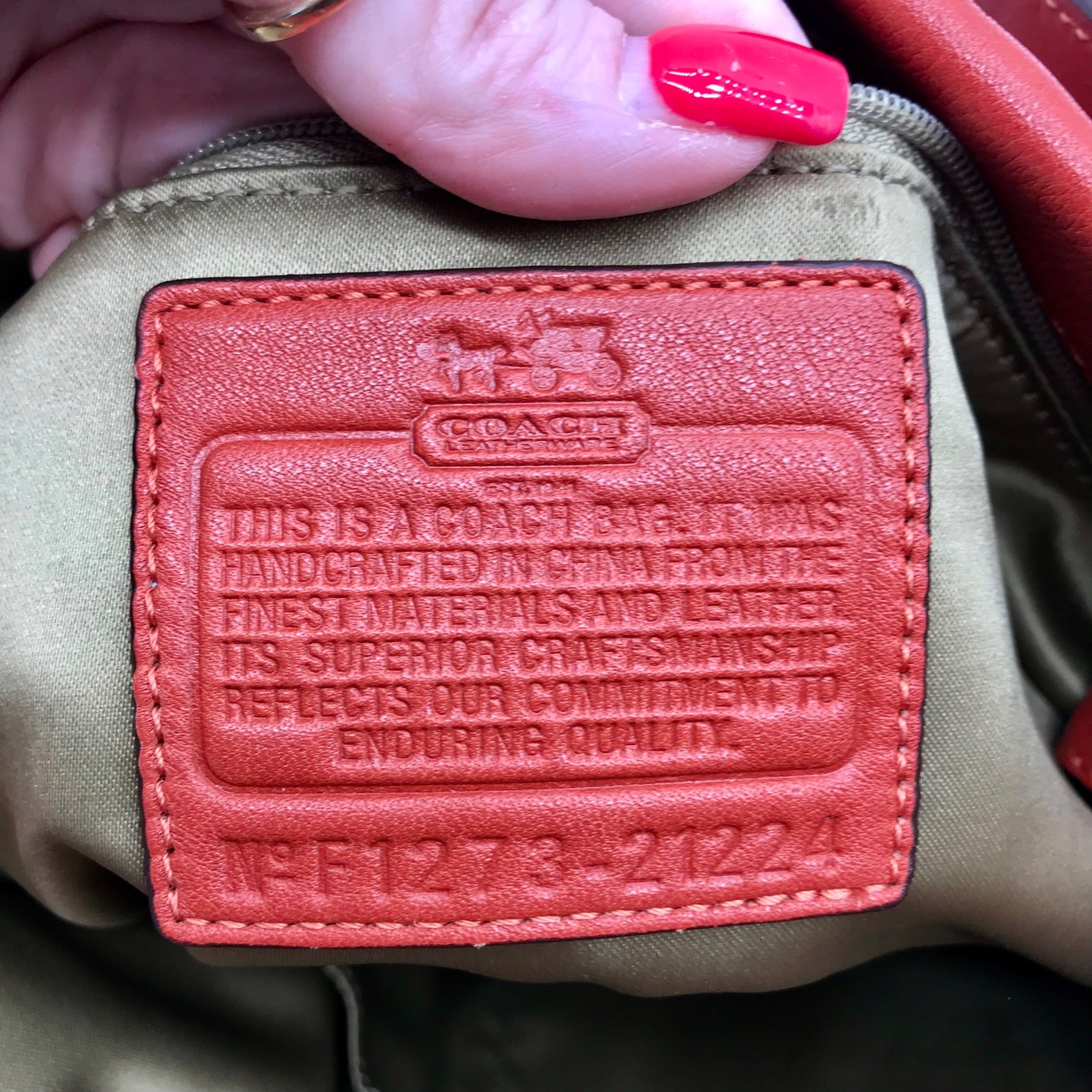 Coach Burnt Orange Leather Madison Hobo Bag 21224