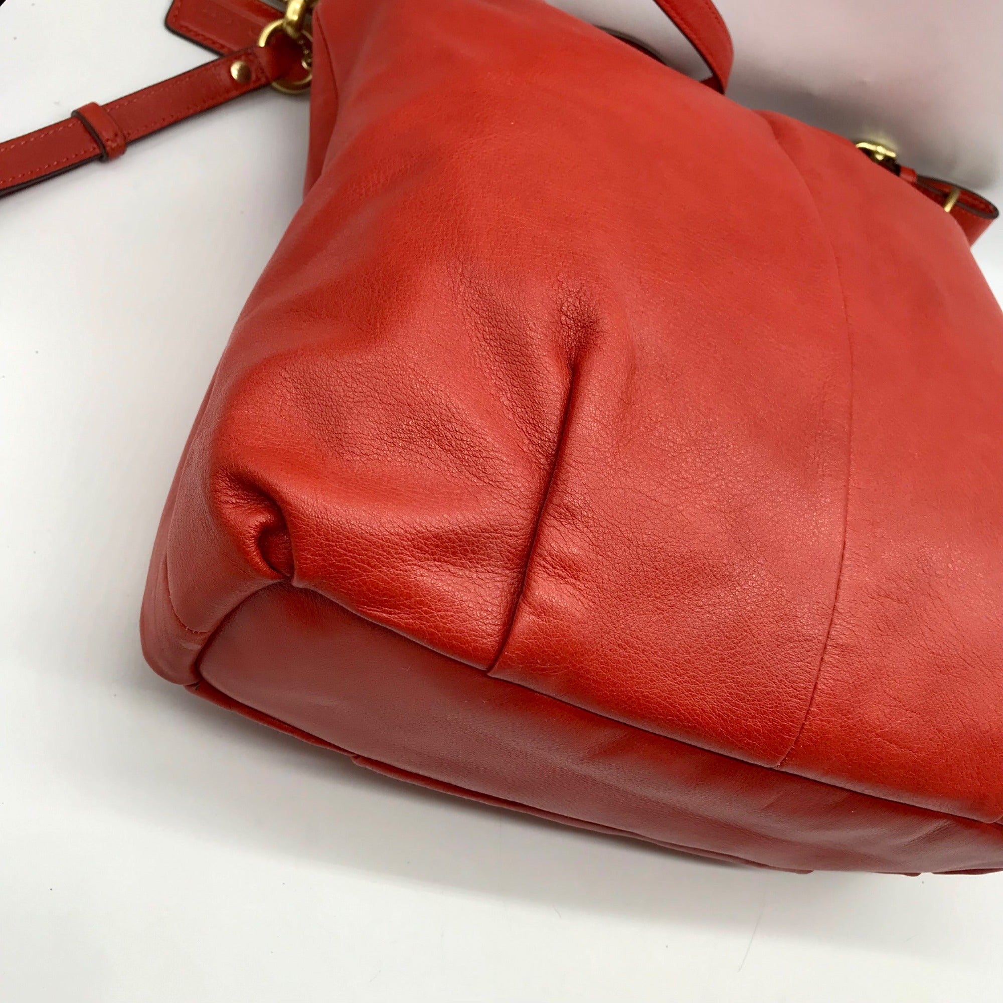 Coach Burnt Orange Leather Madison Hobo Bag 21224