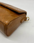 MMS Brand Brown Faux Leather Shoulder Bag