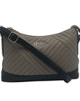 Jessica Simpson Quilted Grey & Black Colorblock Crossbody