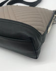 Jessica Simpson Quilted Grey & Black Colorblock Crossbody