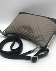 Jessica Simpson Quilted Grey & Black Colorblock Crossbody