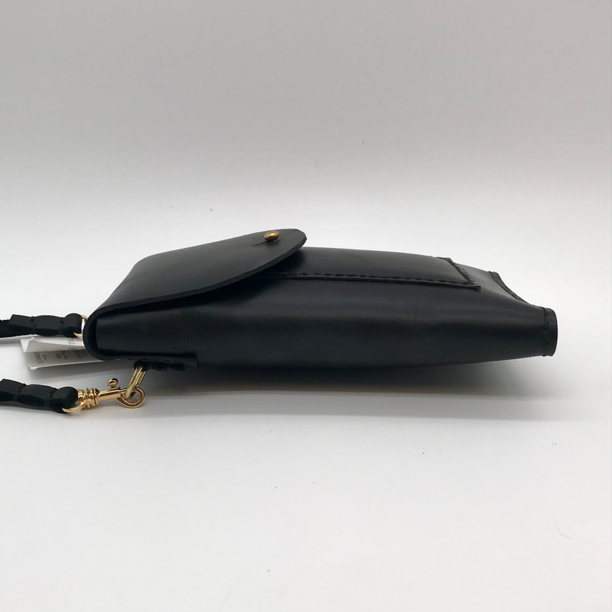 Noonday Collection Black Leather Briana Crossbody Phone Case